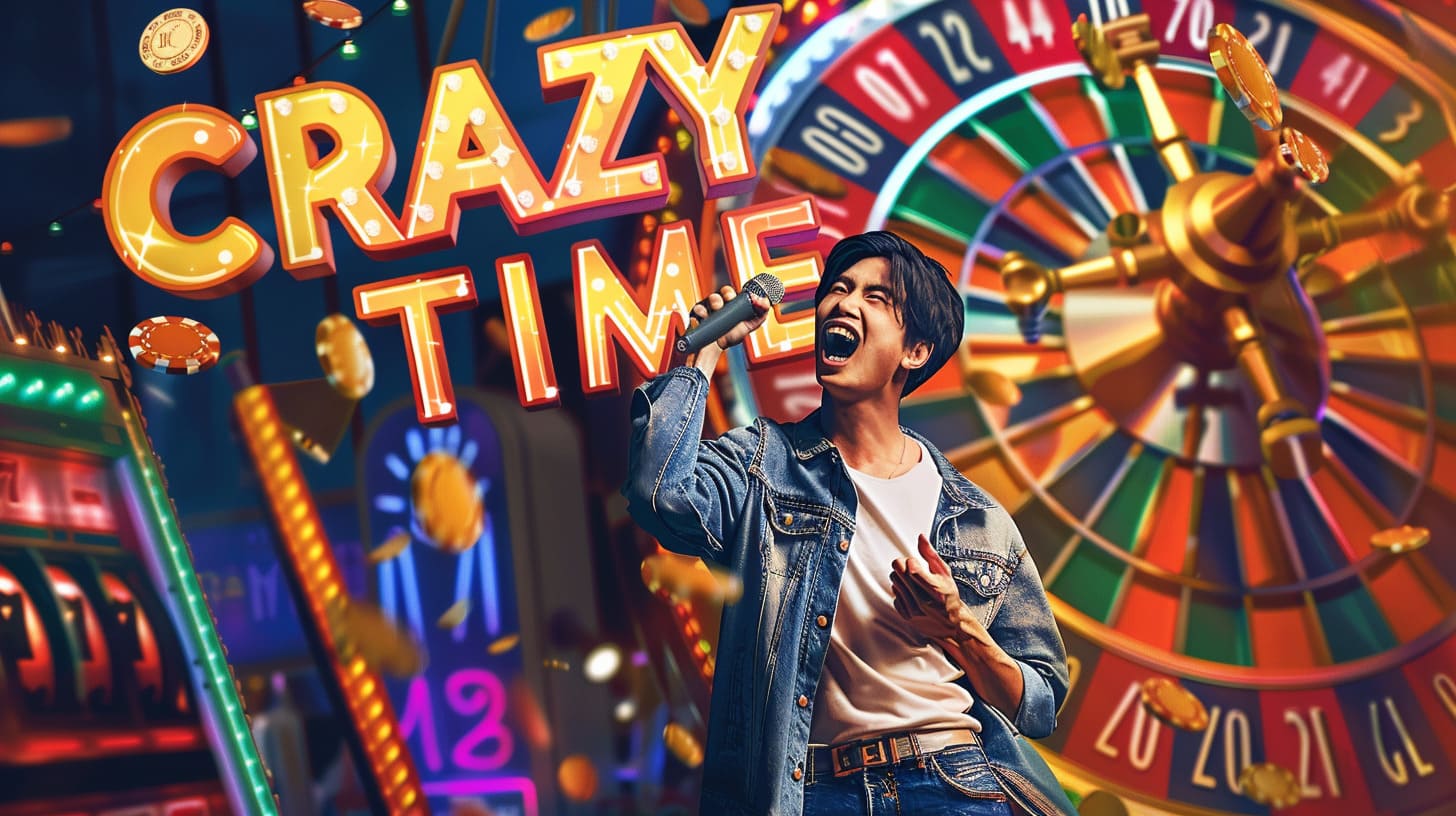 OKLV COM Crazy Time live casino game with real host